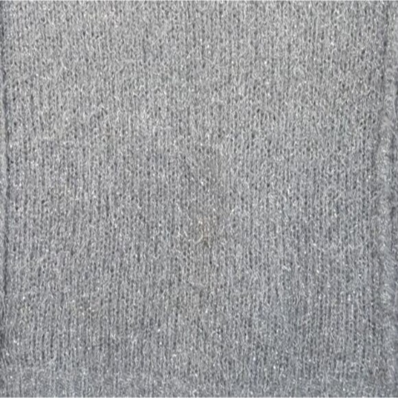 JLO Jennifer Lopez XS Gray & Silver Sparkly Sweater Holiday Festive New Year's - Picture 14 of 14